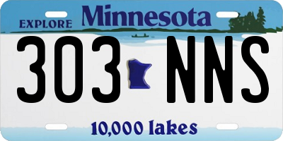 MN license plate 303NNS