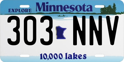 MN license plate 303NNV