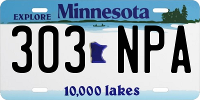 MN license plate 303NPA