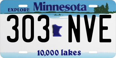 MN license plate 303NVE