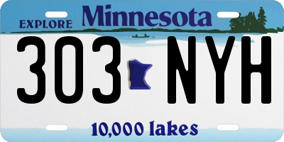 MN license plate 303NYH