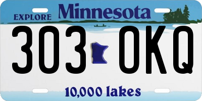 MN license plate 303OKQ
