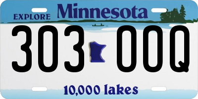MN license plate 303OOQ