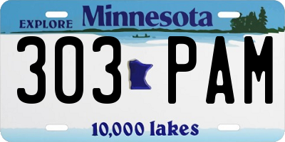 MN license plate 303PAM