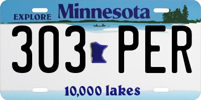 MN license plate 303PER