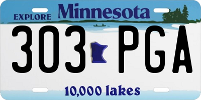 MN license plate 303PGA