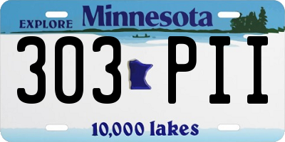MN license plate 303PII