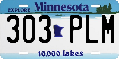 MN license plate 303PLM