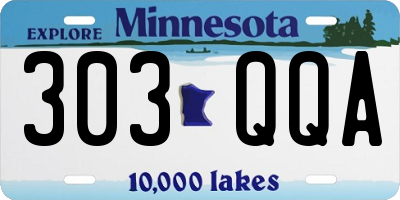 MN license plate 303QQA