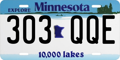 MN license plate 303QQE