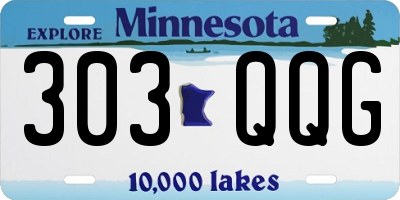 MN license plate 303QQG