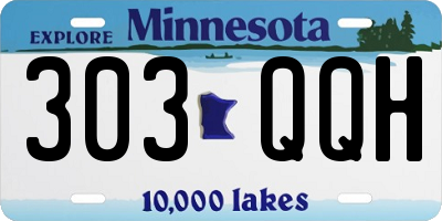 MN license plate 303QQH