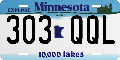 MN license plate 303QQL