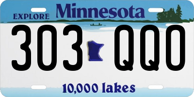 MN license plate 303QQO