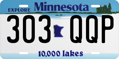 MN license plate 303QQP