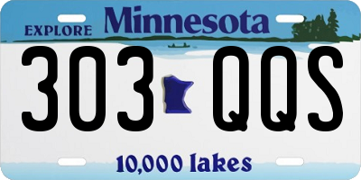 MN license plate 303QQS