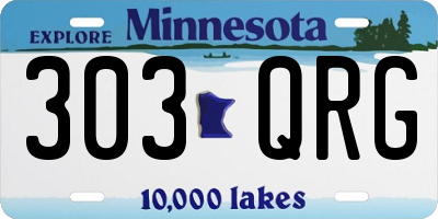 MN license plate 303QRG