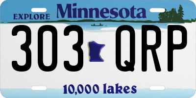 MN license plate 303QRP