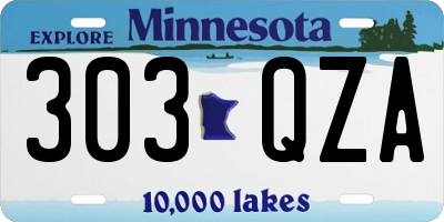 MN license plate 303QZA