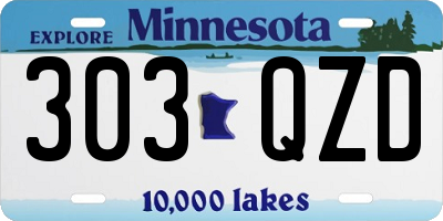 MN license plate 303QZD