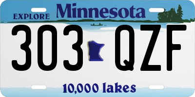 MN license plate 303QZF