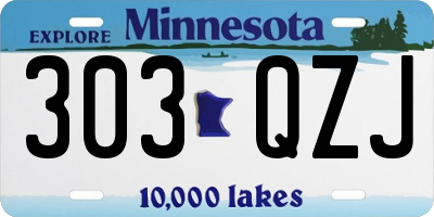 MN license plate 303QZJ