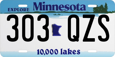 MN license plate 303QZS