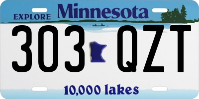MN license plate 303QZT