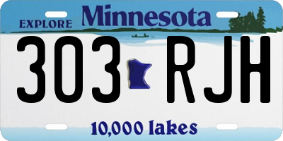 MN license plate 303RJH