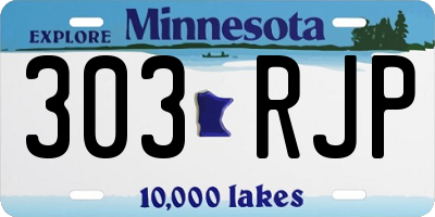 MN license plate 303RJP