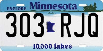 MN license plate 303RJQ
