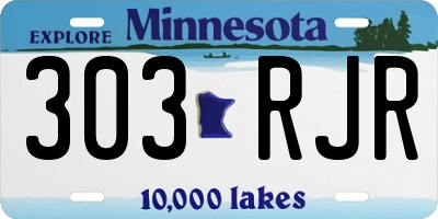 MN license plate 303RJR