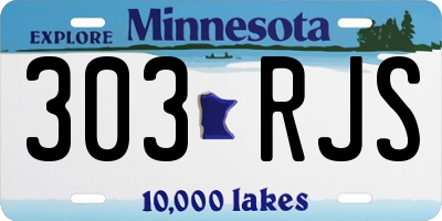 MN license plate 303RJS