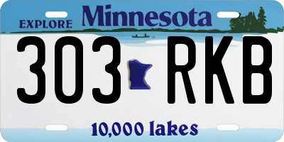 MN license plate 303RKB