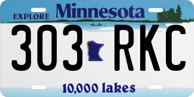 MN license plate 303RKC