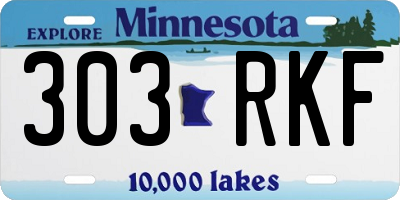 MN license plate 303RKF