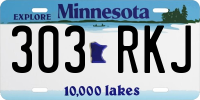 MN license plate 303RKJ