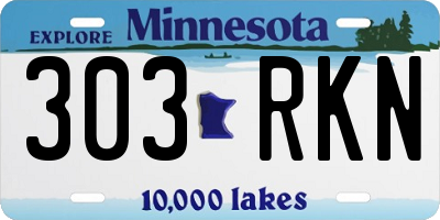 MN license plate 303RKN