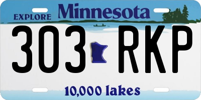 MN license plate 303RKP