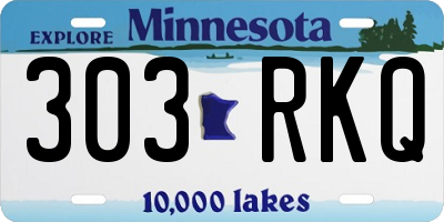 MN license plate 303RKQ