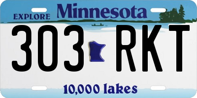 MN license plate 303RKT