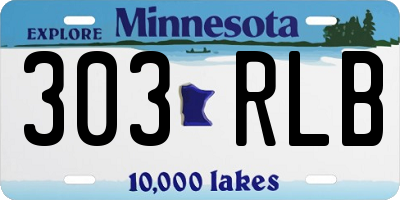 MN license plate 303RLB