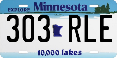 MN license plate 303RLE