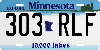 MN license plate 303RLF