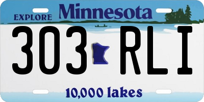 MN license plate 303RLI
