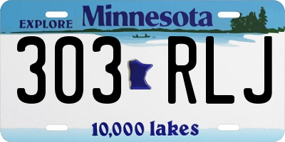 MN license plate 303RLJ