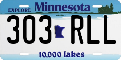 MN license plate 303RLL