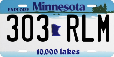 MN license plate 303RLM