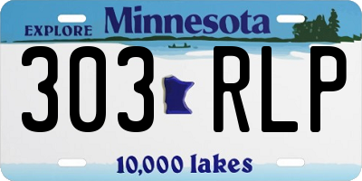 MN license plate 303RLP