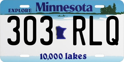 MN license plate 303RLQ